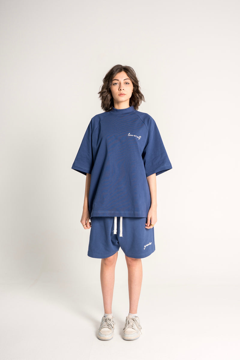 Dark Navy “Love Ur Self” Boxy Tee
