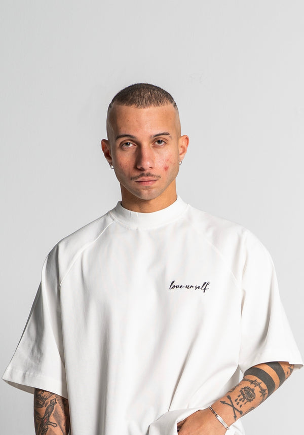 White “Love Ur Self” Boxy Tee