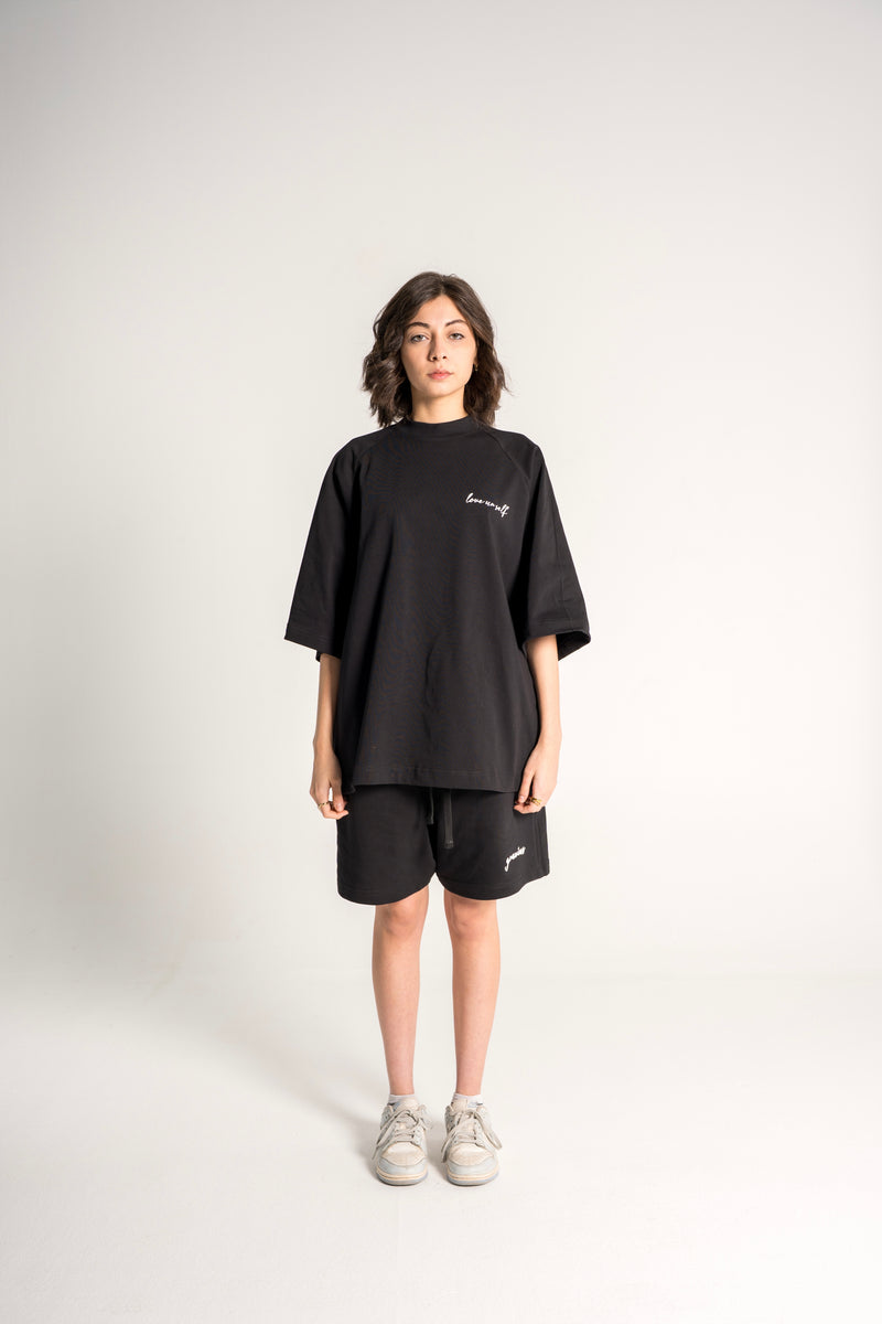 Black “Love Ur Self” Boxy Tee