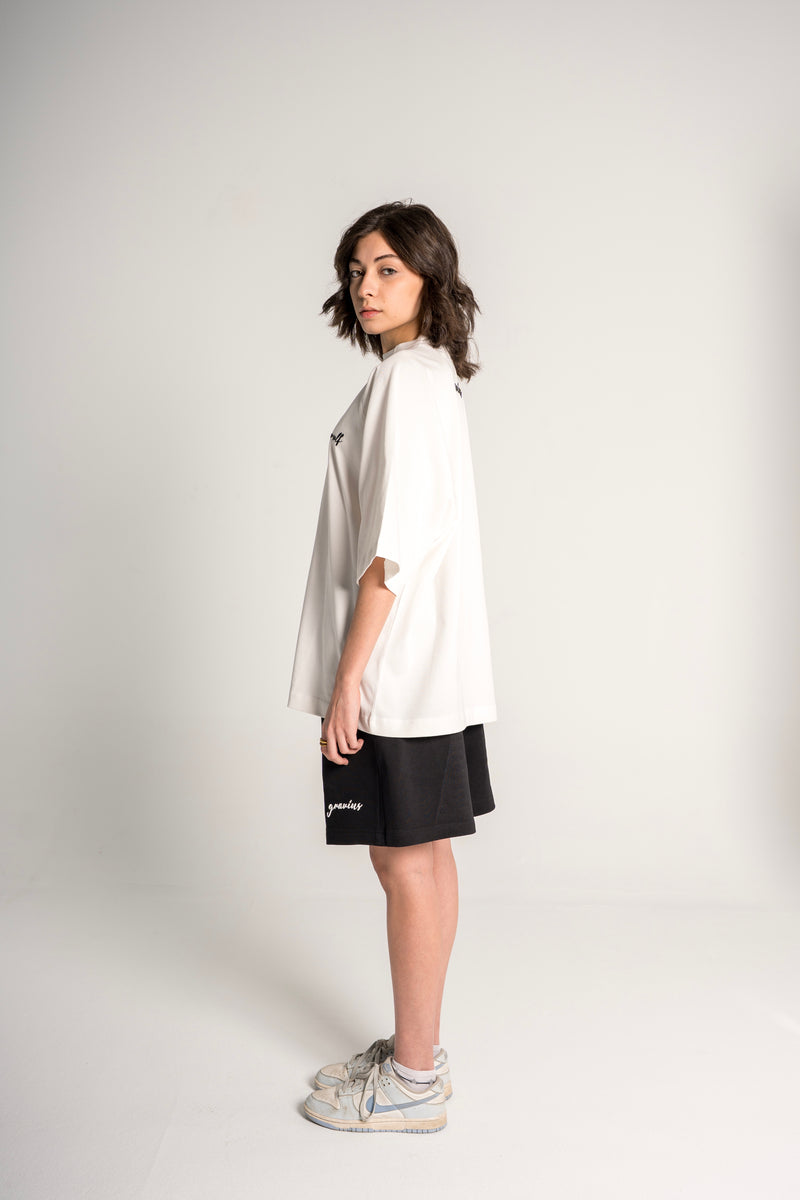 White “Love Ur Self” Boxy Tee