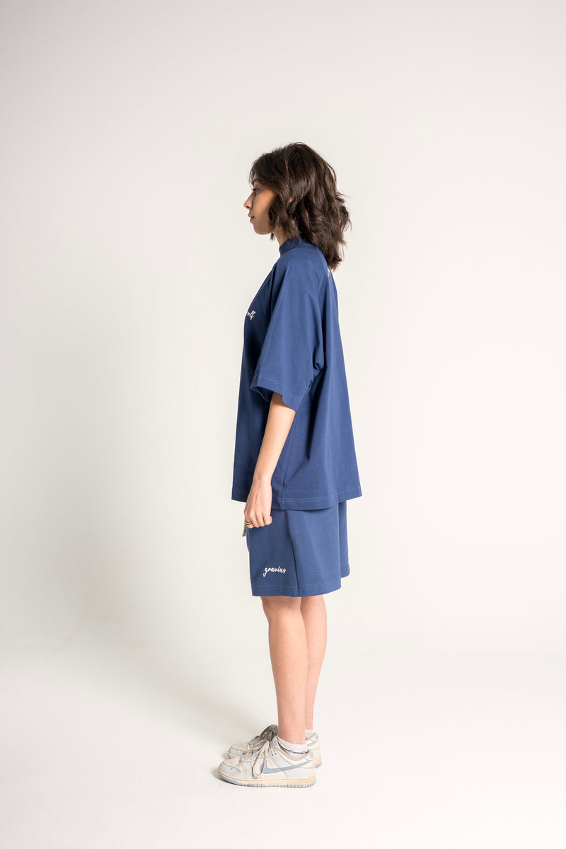 Dark Navy “Love Ur Self” Boxy Tee