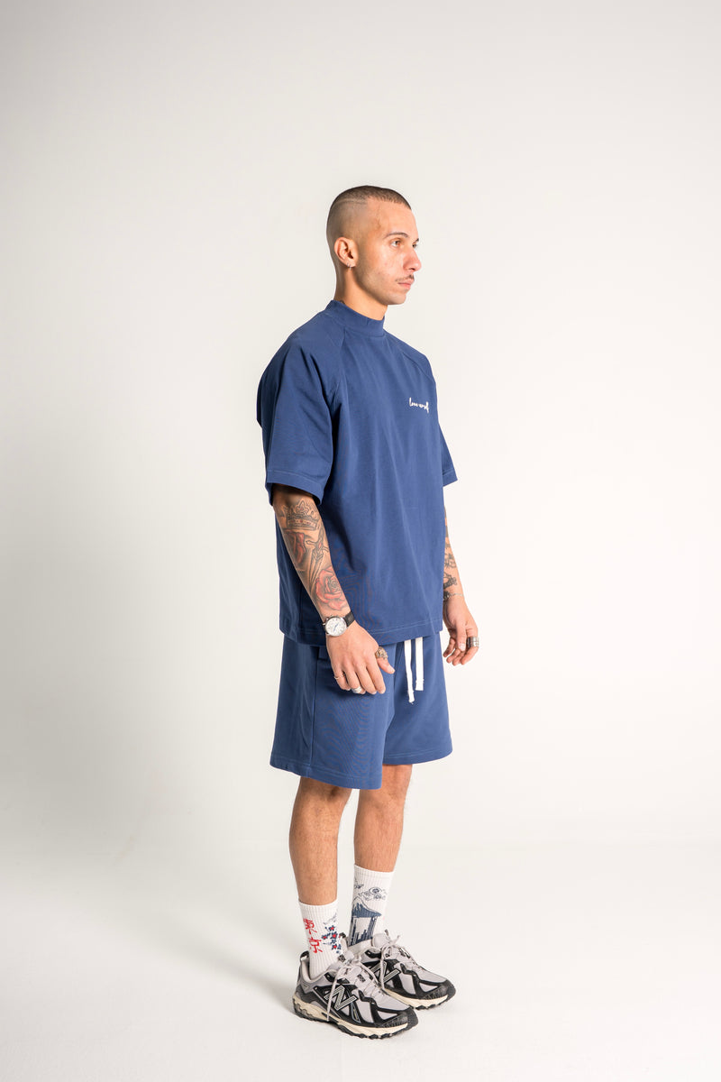 Dark Navy “Love Ur Self” Boxy Tee